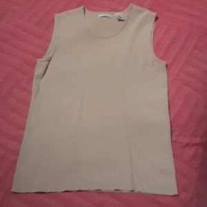 Cream sleeveless sweater